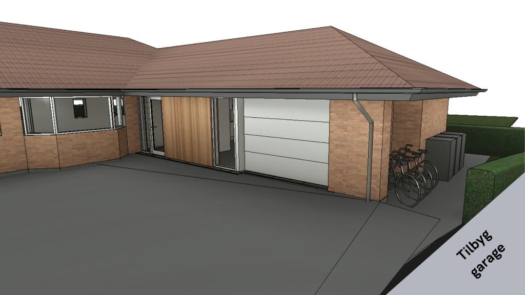 Tilbygning af garage og ny entre, TK Arkitektur