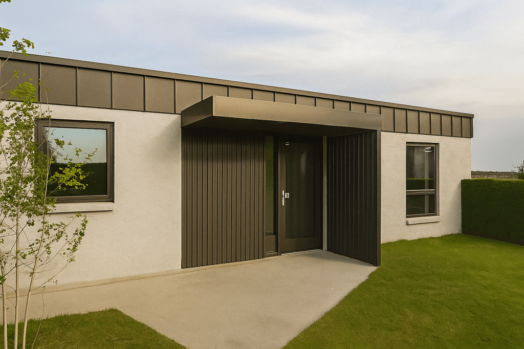 Arkitekttegnet tilbygning i Bjerringbro