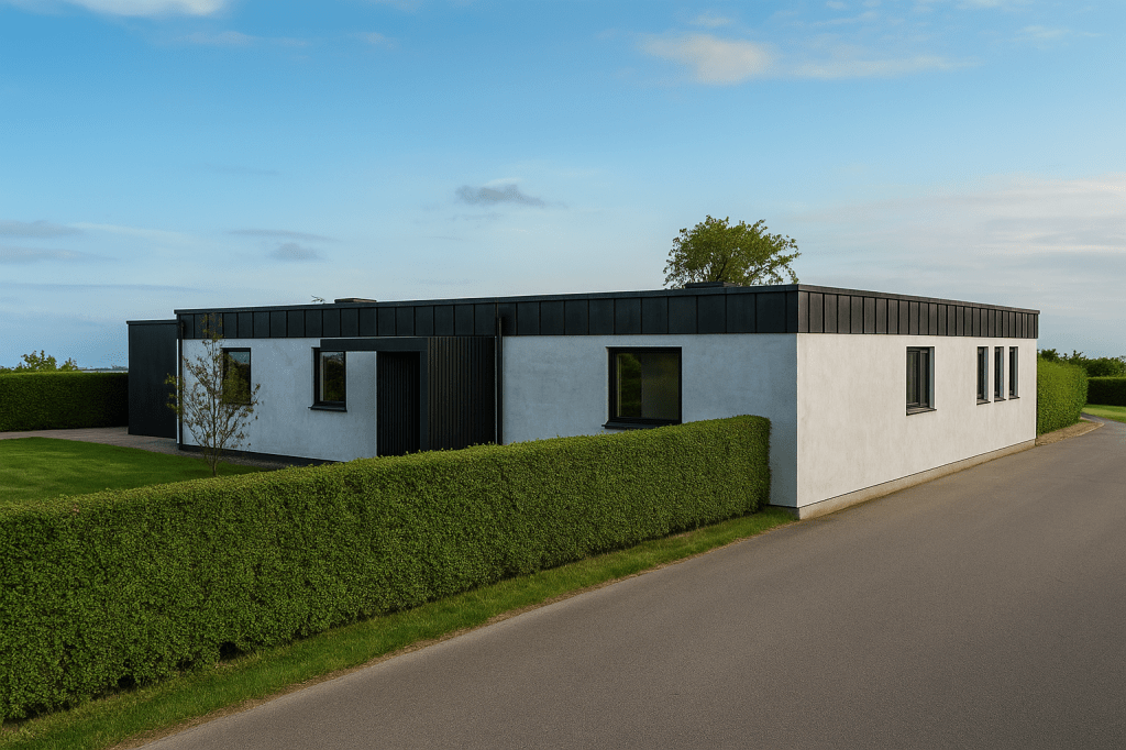 Arkitekttegnet tilbygning i Bjerringbro