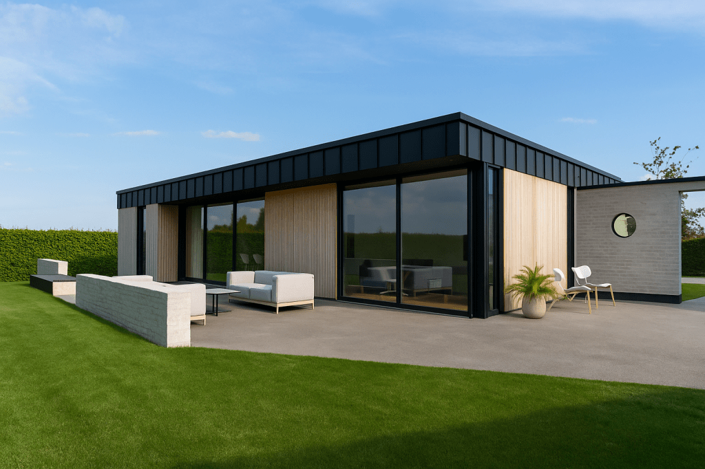 Arkitekttegnet tilbygning i Bjerringbro